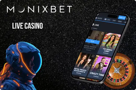 Monixbet-app live casino met dealers.